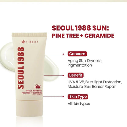 KSECRET - Protector Solar SEOUL 1988: Pine Tree + Ceramide SPF50+ PA++++