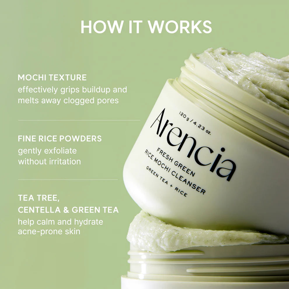 ARENCIA - Fresh Green Rice Mochi Cleanser